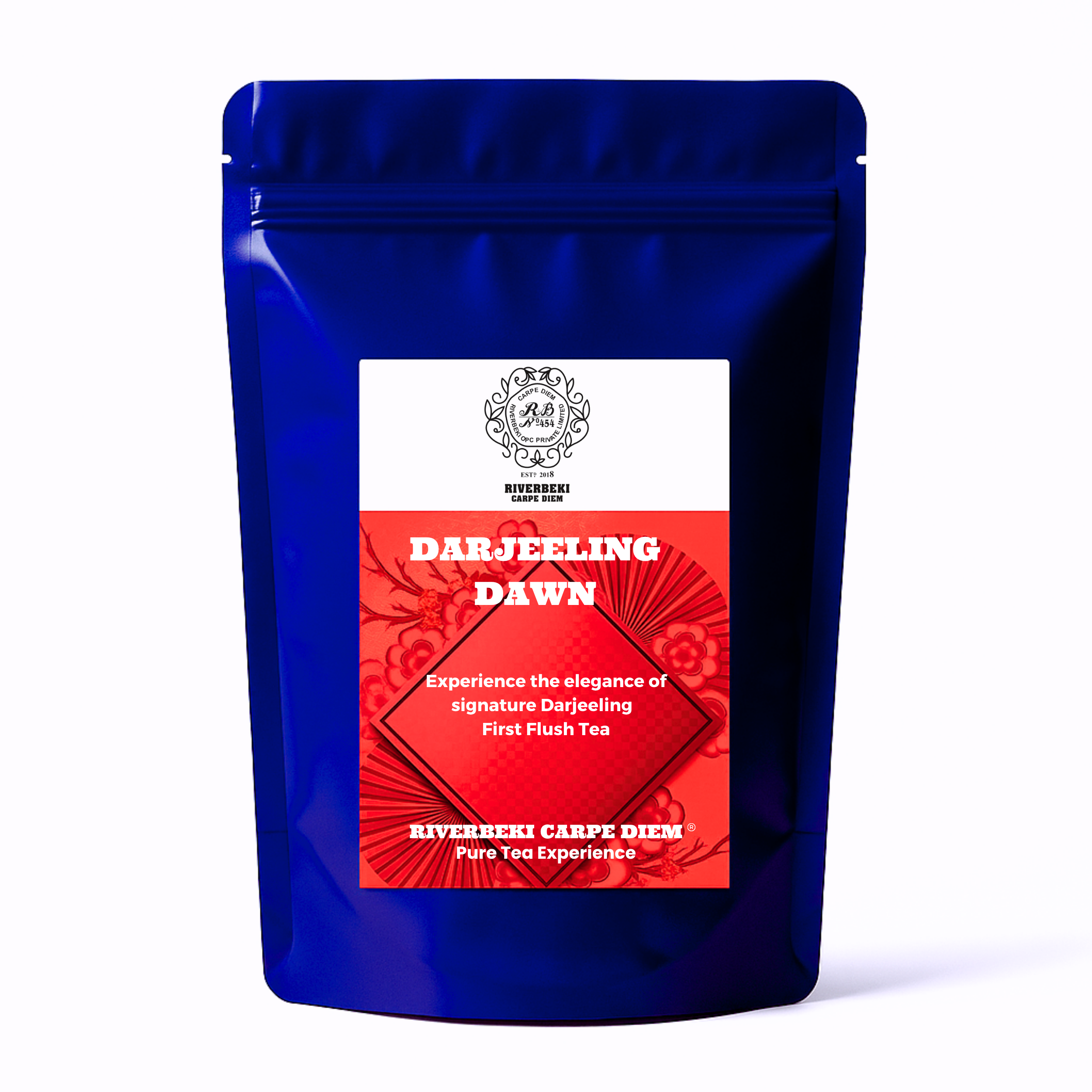 Riverbeki Dawn Darjeeling First Flush Tea 100gm Blue Pouch Pack