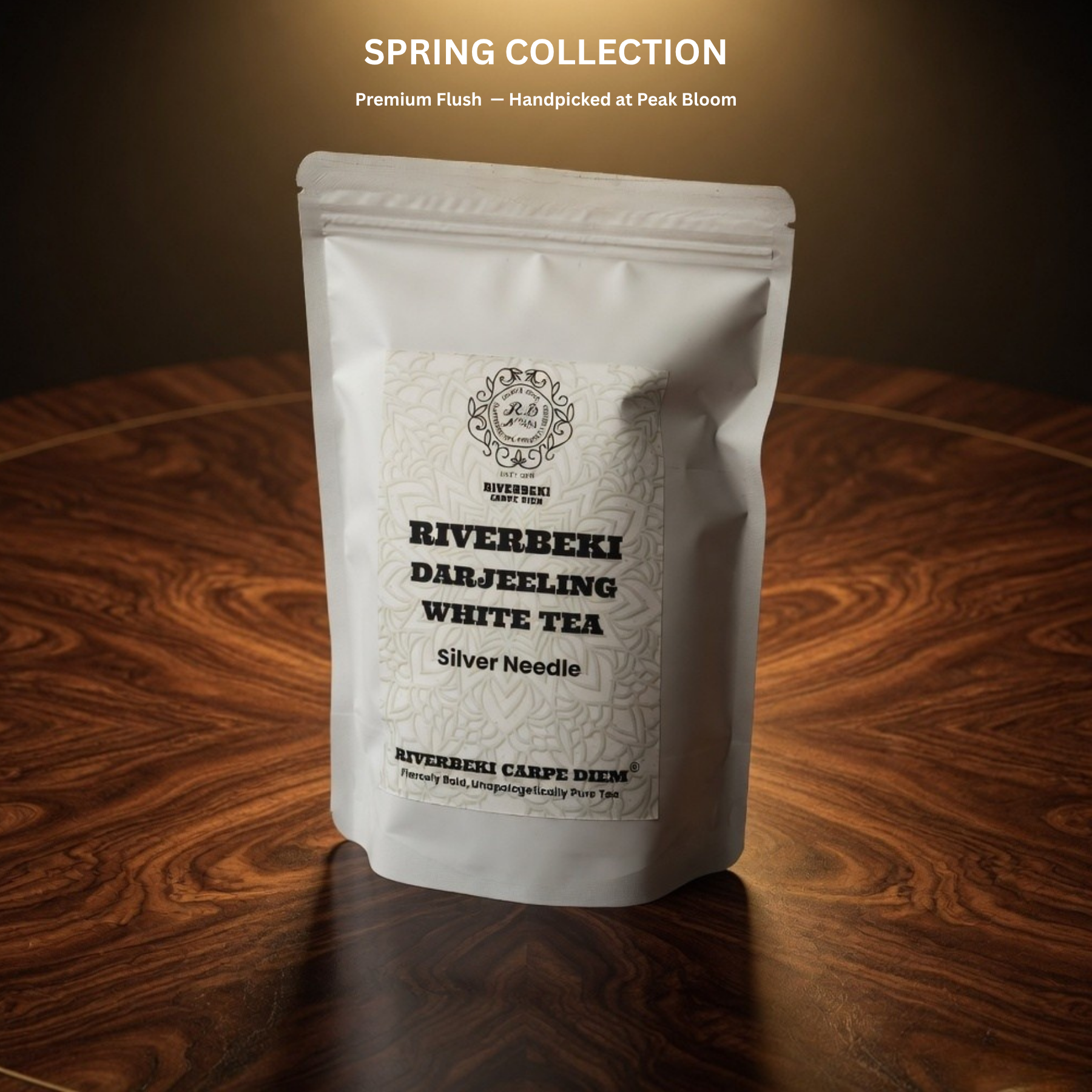 Riverbeki Darjeeling Silver Needle White Tea — Loose Leaf, First Flush, Low Caffeine | Zipper Pack