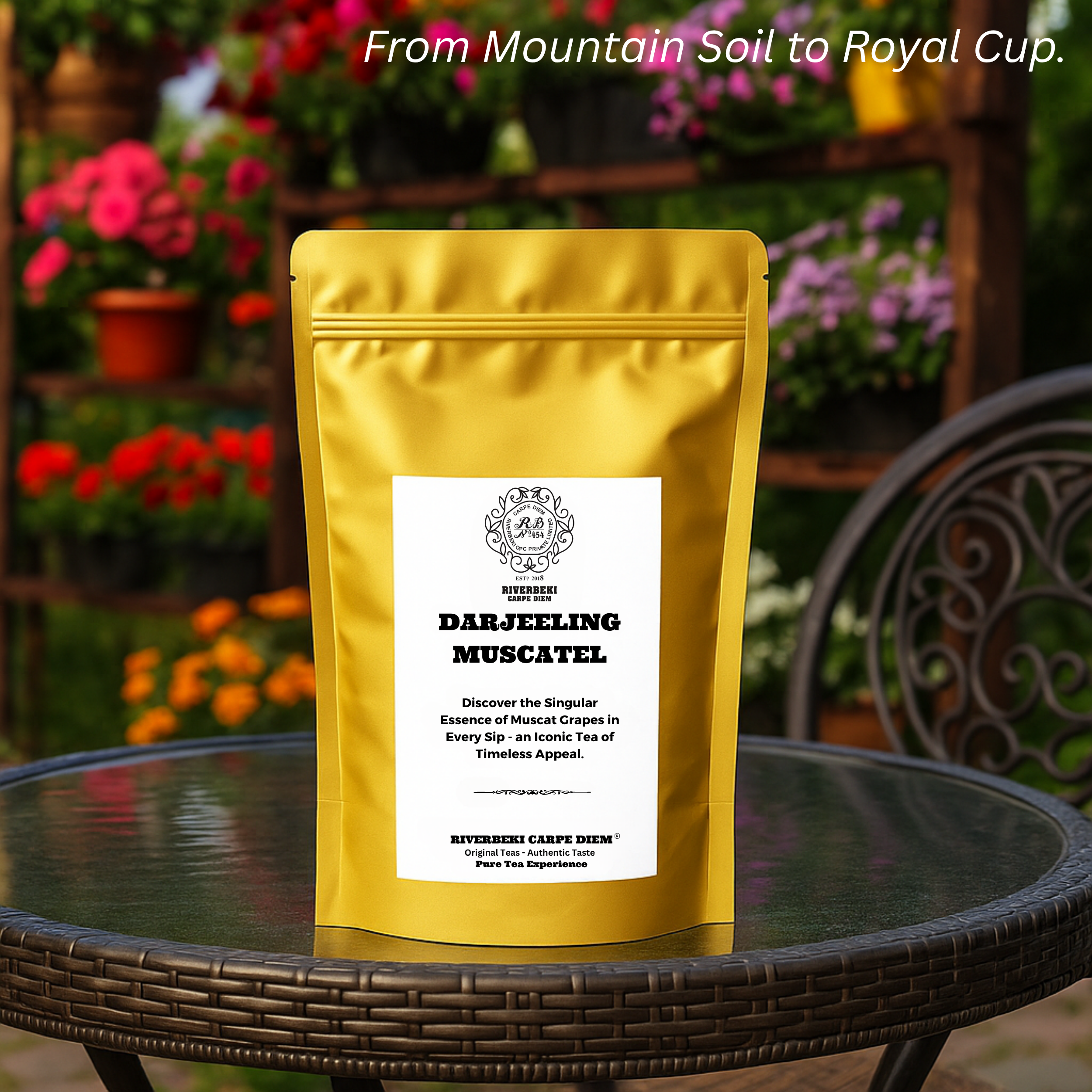 Riverbeki Darjeeling Muscatel Tea | Premium Loose Leaf Black Tea – 100g Pack | Aromatic, Floral, Single Origin | Perfect for Gifting & Daily Sips