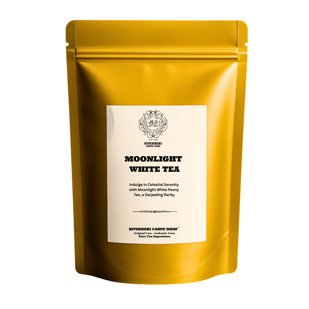 RIVERBEKI Moonlight White Peony Tea | 100g | Premium Darjeeling Whole Leaf White Tea | Floral Aroma | Antioxidant-Rich