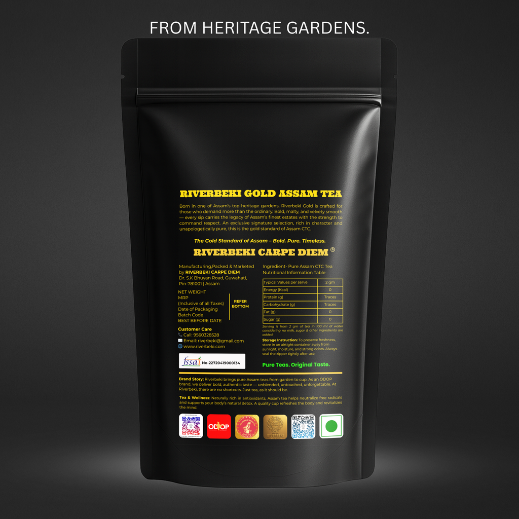 RIVERBEKI Gold – Premium Second Flush Assam CTC Tea Granules