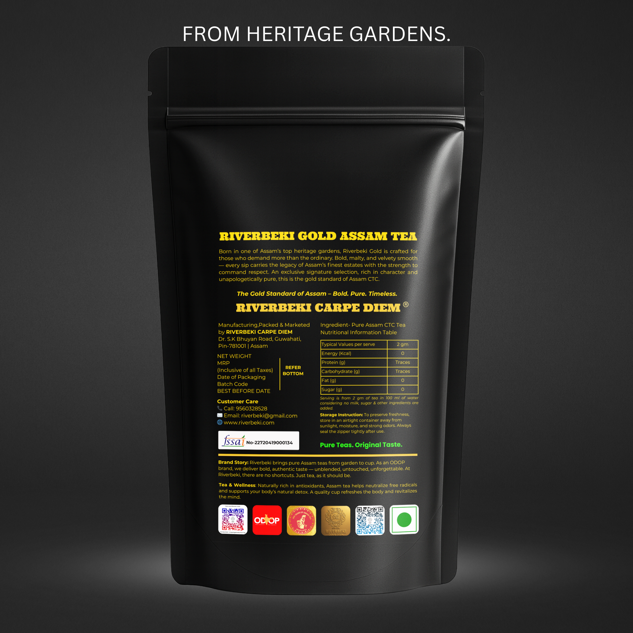 RIVERBEKI Gold – Premium Second Flush Assam CTC Tea Granules