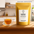 RIVERBEKI Moonlight White Peony Tea | 100g | Premium Darjeeling Whole Leaf White Tea | Floral Aroma | Antioxidant-Rich