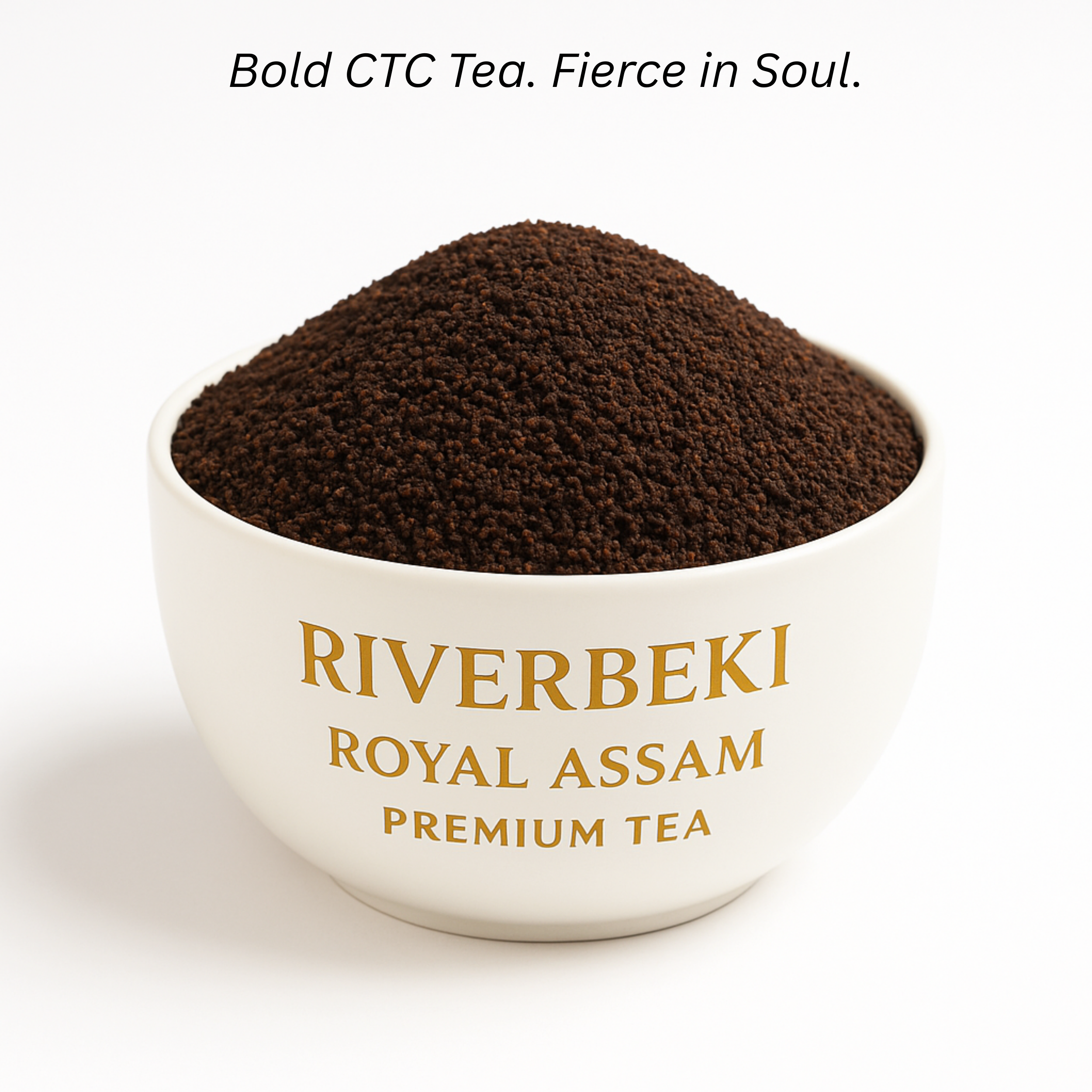 Riverbeki Royal Assam CTC Tea single origin close-up view on display