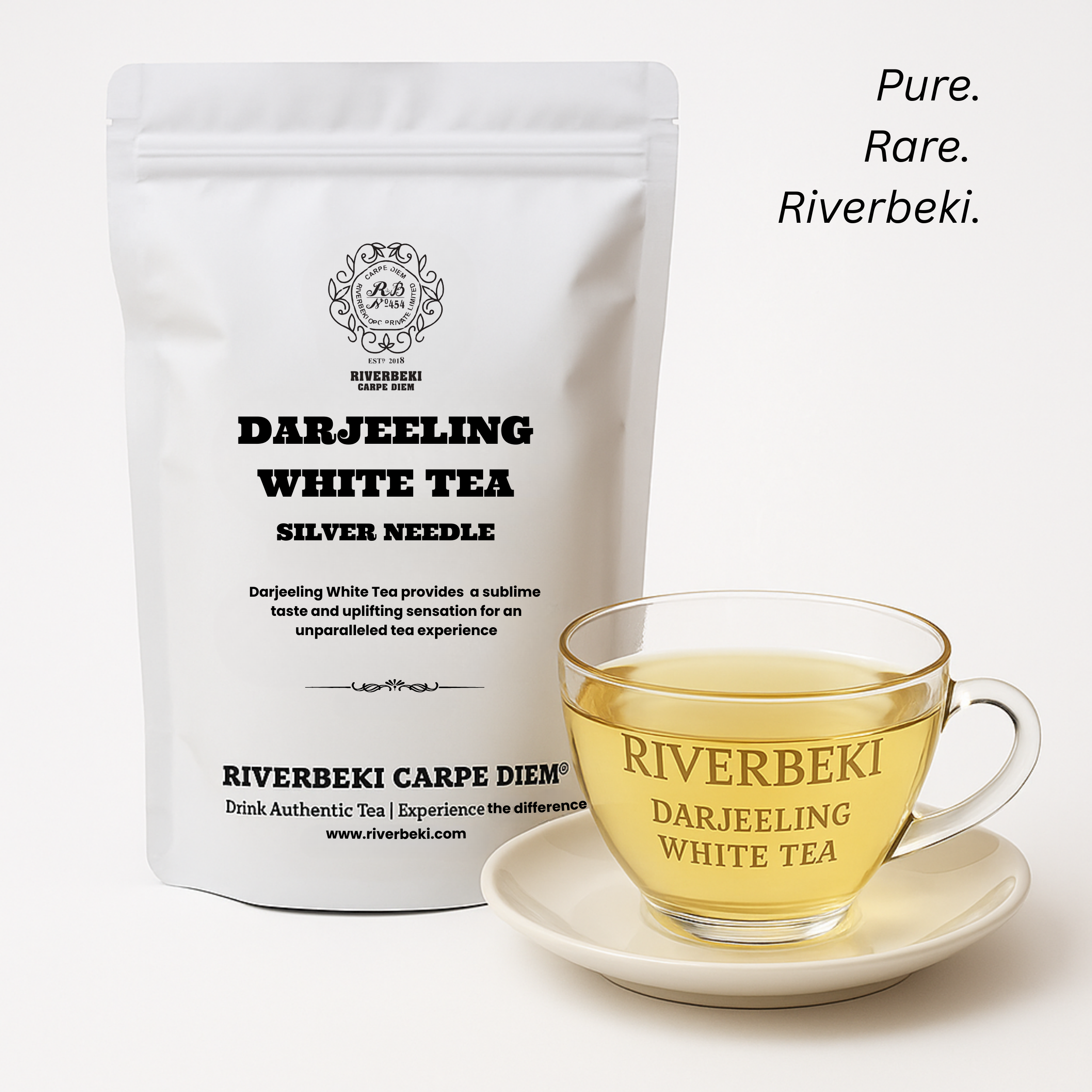 RIVERBEKI Silver Needle White Tea | Darjeeling | Floral Notes | Organic | Antioxidant Rich